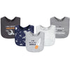 Hudson Baby Unisex Baby Cotton Bibs, Outer Space, One Size