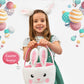 Lofytain Easter Basket Bags,Easter Eggs-Gift Baskets For Kids,Bunny Tote Bag Bucket For Easter Eggs,Toys, Candy,Gifts (Pink)