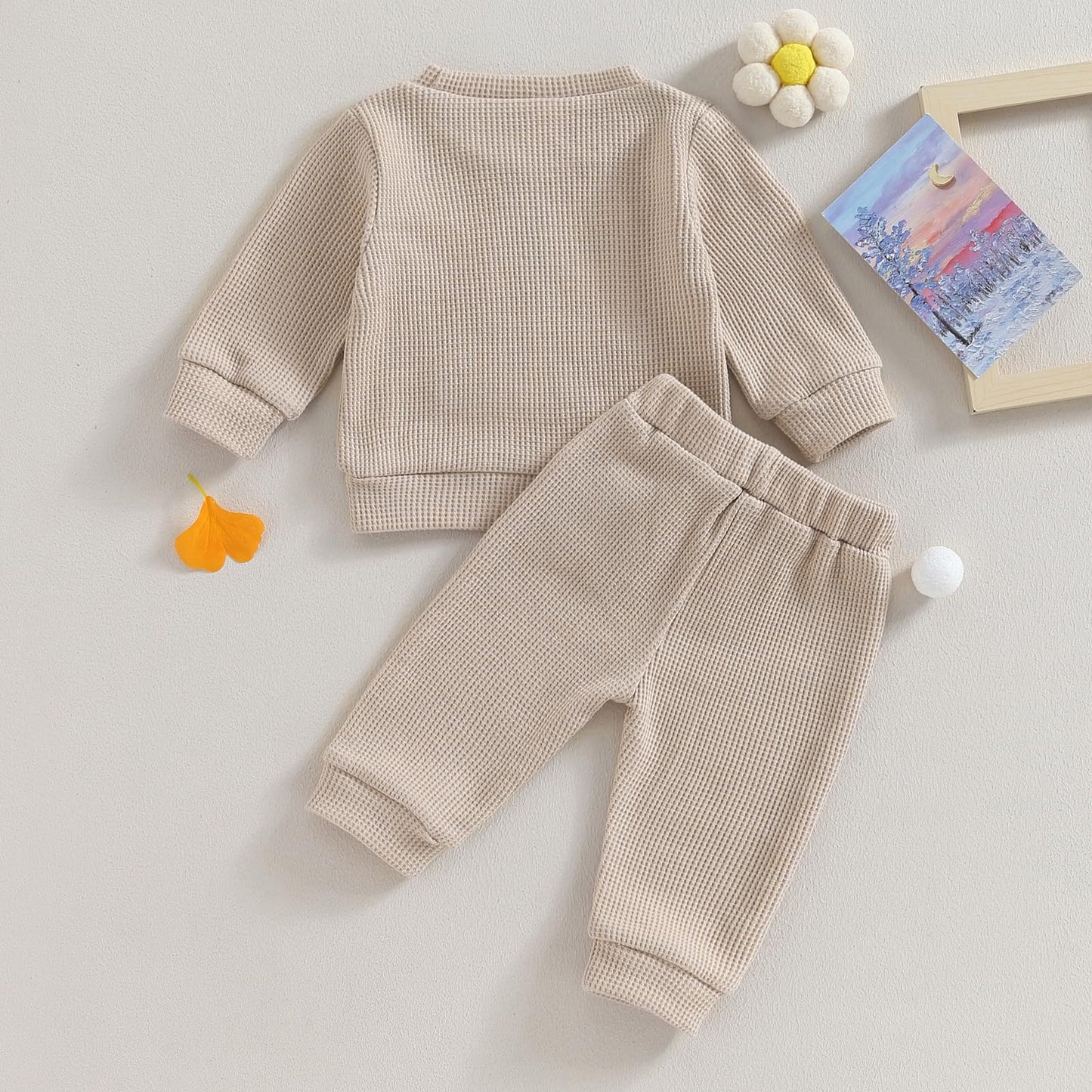 Vchoohce Baby Girl Sister Matching Outfit Long Sleeve Lil/Big Sis Letter Print Sweatshirt Top Pants 2Pcs Fall Winter Clothes(S L