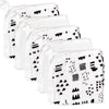 HonestBaby unisex baby Organic Cotton Washcloth Multi-Pack Winter Accessory Set, 5-Pack Pattern Play, One Size US