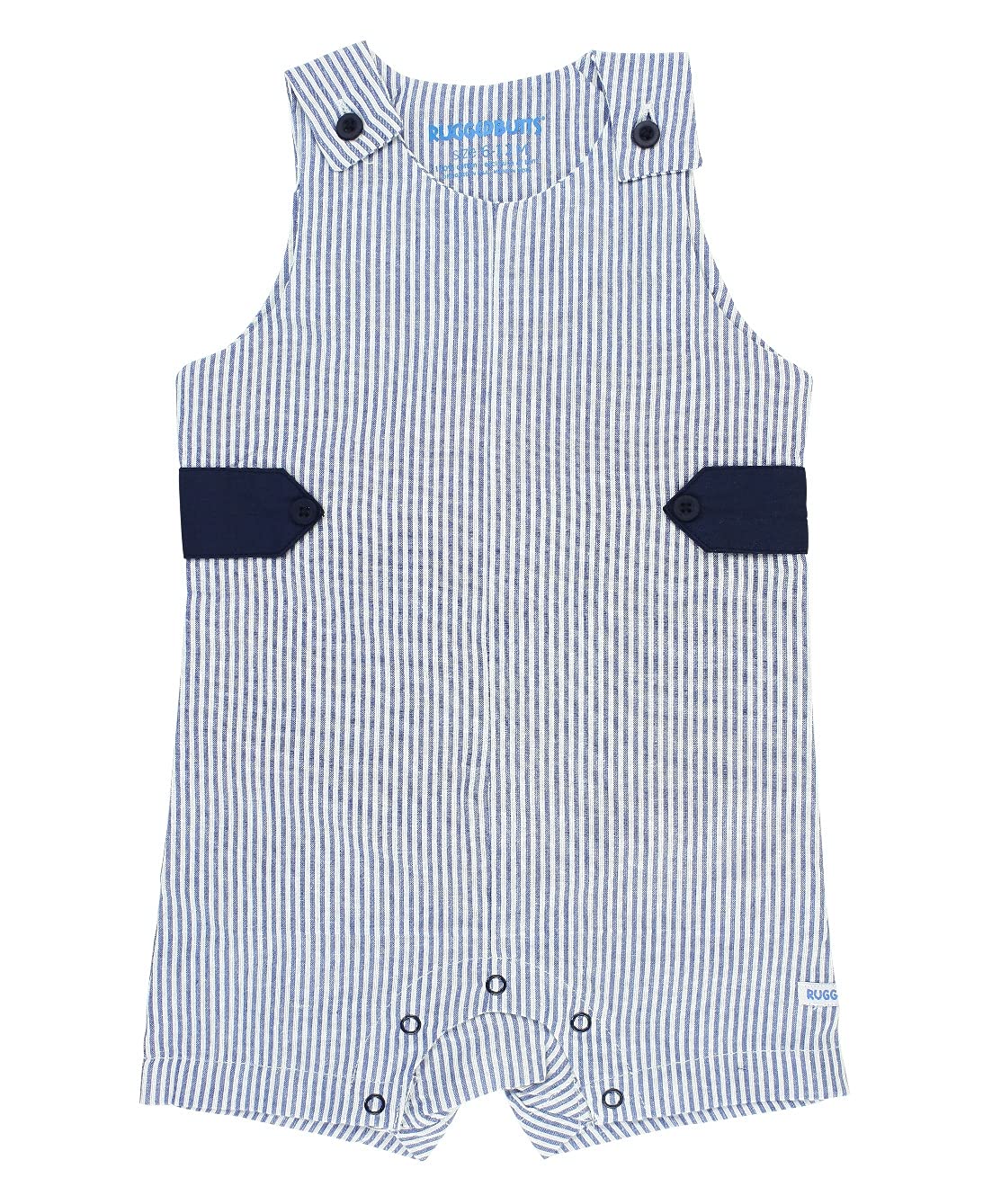 Ruggedbutts Baby/Toddler Boys Blue Striped Seersucker Jon Jon - 18-24M