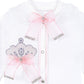 Lilax Baby Girl Jewels Crown Layette 3 Piece Gift Set 0-3 Months Pink
