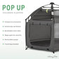 Dream On Me Pop Up Children Playpen In Charcoal, Easy Set Up For Babies And Toddlers, Breathable Mesh Sides, One Hand Easy Fold,