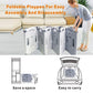 Foldable Baby playpen Baby Folding Play Pen Kids Activity Centre Safety Play Yard Home Indoor Outdoor New Pen (Gery)