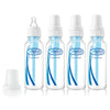 Dr. Browns Natural Flow Anti-Colic Baby Bottle With Level 1 Slow Flow Nipples, 8Oz, 4 Pack