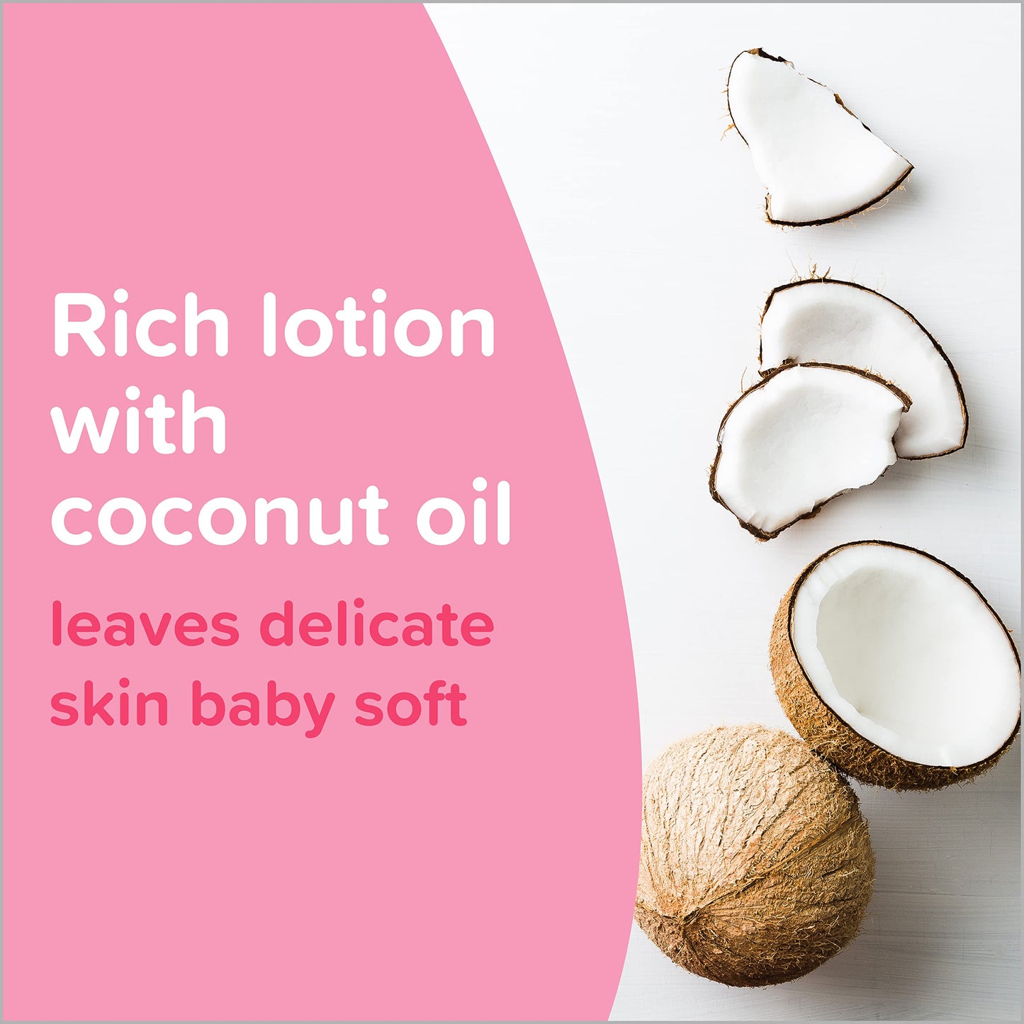 Johnson'S Moisturizing Mild Pink Baby Lotion With Coconut Oil For Delicate Baby Skin, Dye-Free, Hypoallergenic & Dermatologist-T