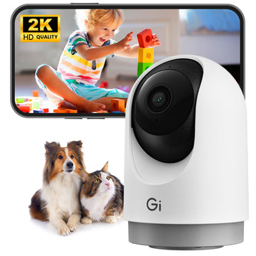 Gearit Indoor Cameras For Home Security - Camera With Pan/Tilt & Clear 2K Hd Video - 33 Ft Night Vision, 2 Way Audio, Motion Det