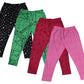 IndiWeaves Girls Combo Pack of Cotton Printed Capri (Black/Green/Maroon/Pink_1314 Years) Pack of 4