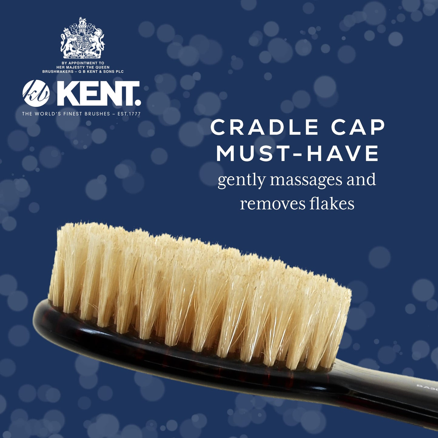 Kent Ba30 Cradle Cap Baby Hair Brush With Ultra Soft Natural Bristles And Smooth Cradle Cap Comb, Baby Essentials For Newborn Ha