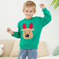 Akyzic Baby Boys Sweatshirts Christmas Reindeer Shirt Kids Fleece Crewneck Pullover Winter Warm Toddler Girls Xmas Sweaters Tops
