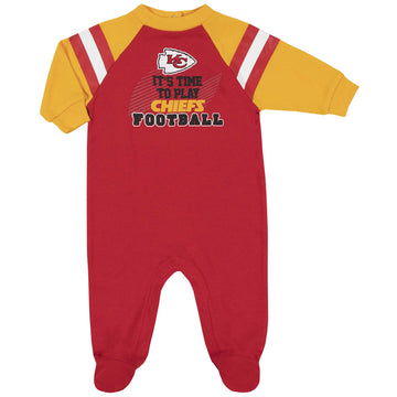 Gerber Unisex Baby Nfl Footed Sleep And Play, Team Color, 3-6 Months