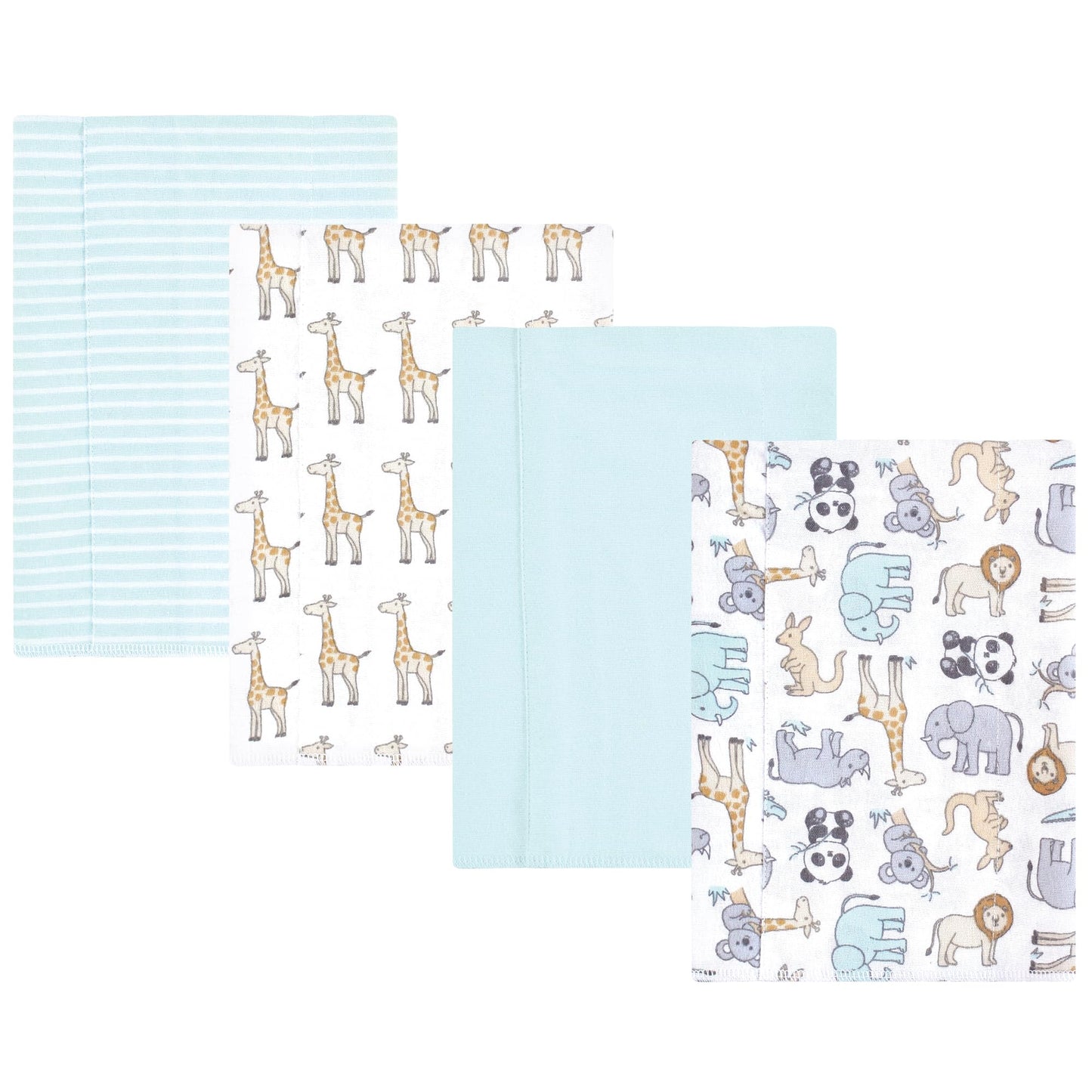 Hudson Baby Unisex Baby Cotton Flannel Burp Cloths, Kangaroo, One Size