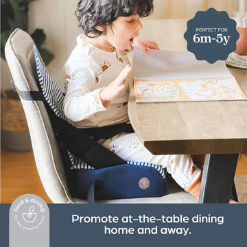 Dreambaby Grab N Go Travel Booster Seat - Portable Toddler High Chair For Dining (6M-5Y) With Storage & Shoulder Strap