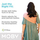 Moby Baby Wrap Carrier Ring Sling for Newborns to Toddlers, Hands-Free, Versatile Support for Moms & Dads, Breathable & Lightwei