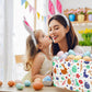 BOOHIT Large Easter Baskets for Kids Teen Boys Personalized Egg Hunting Baskets Baby Girl Fabric Empty Easter Gift Bakset ( boho
