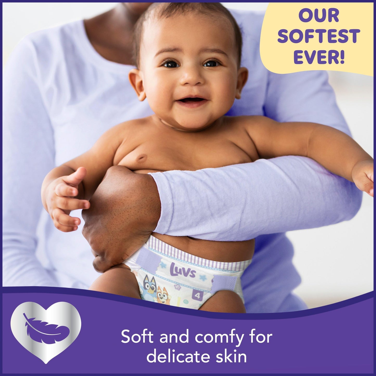 Luvs Size 3 Baby Diapers, Platinum Protection Bluey Diapers For Day & Night, Size 3, 234 Count (Packaging May Vary)