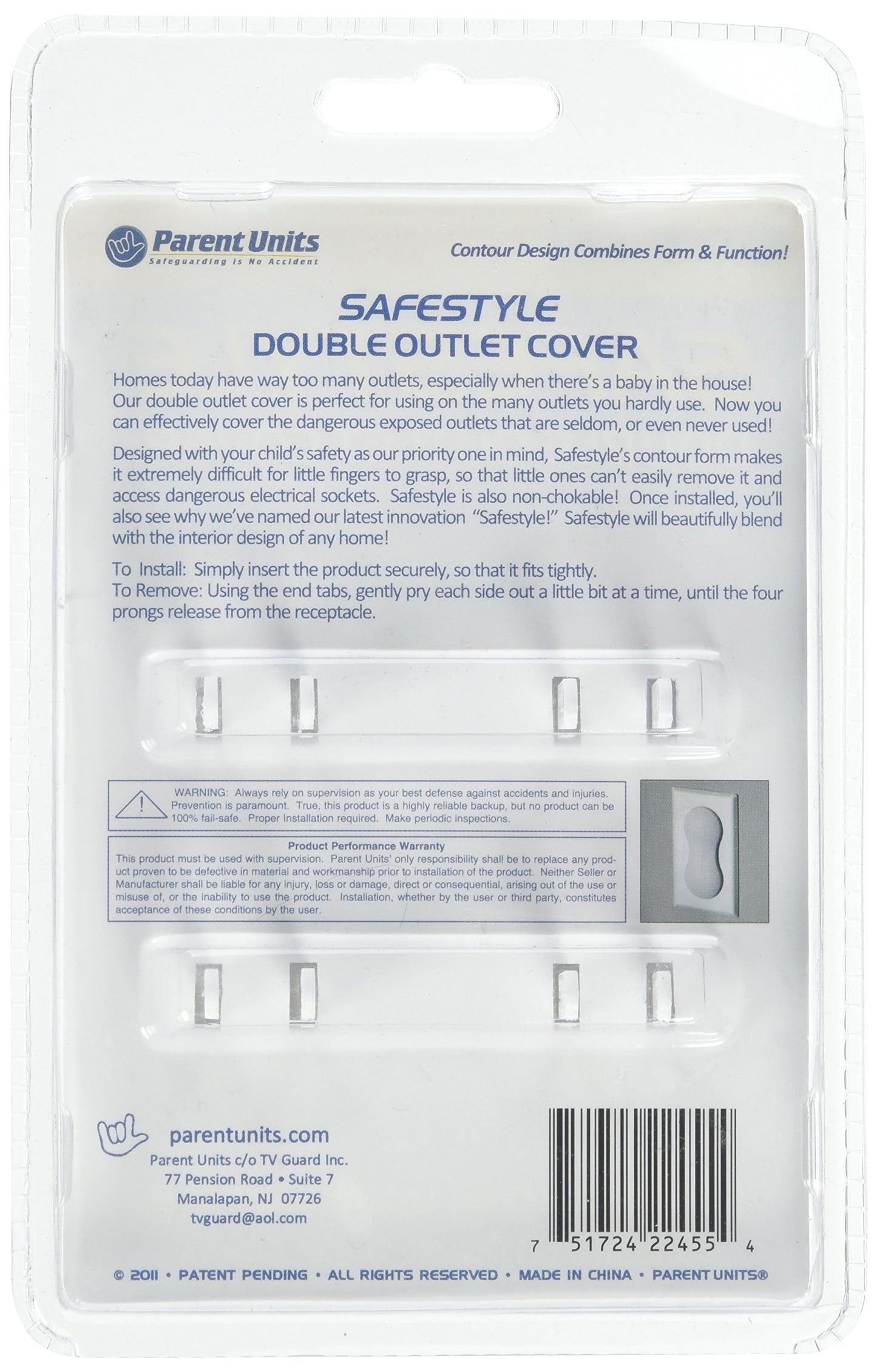 Safestyle Double Outlet Cover [Set Of 2] Pack Size: 2