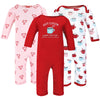 Hudson Baby Unisex Baby Cotton Coveralls Hot Cocoa, 0-3 Months