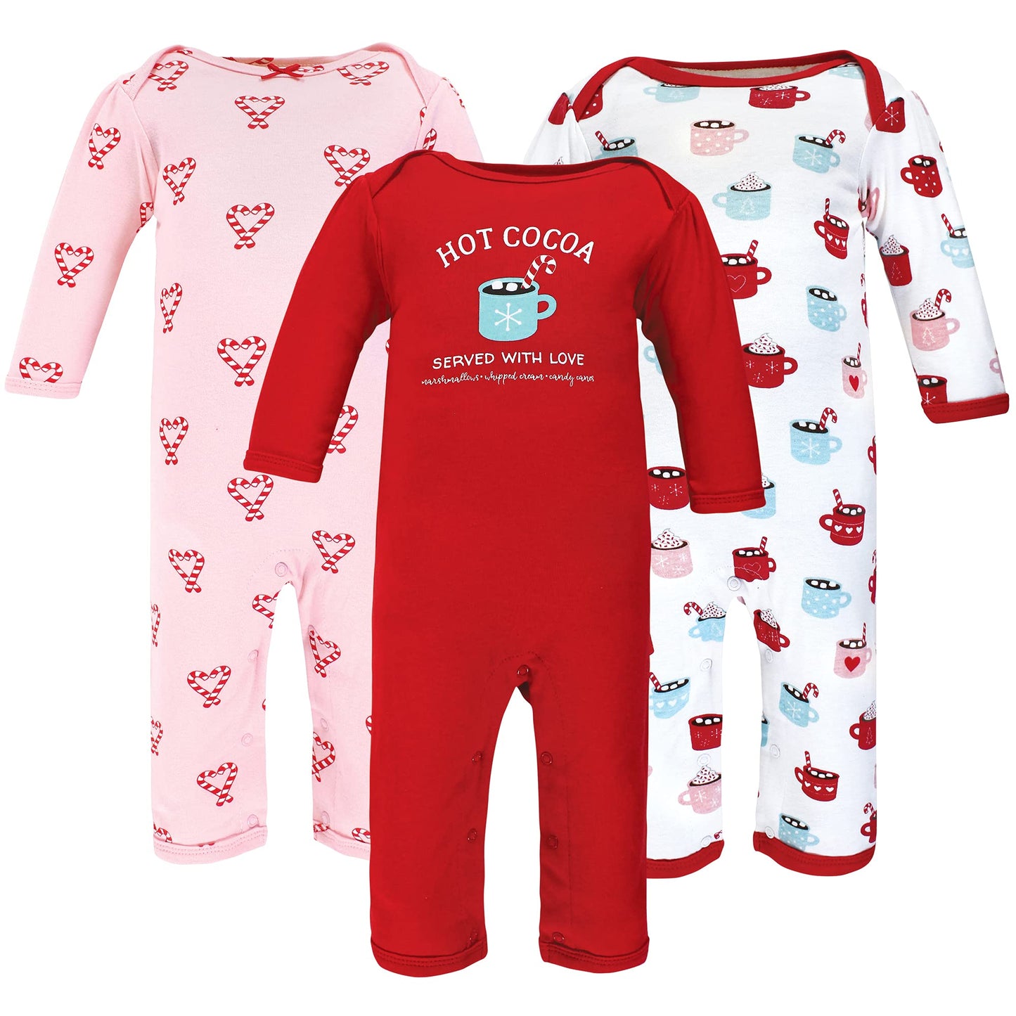 Hudson Baby Unisex Baby Cotton Coveralls Hot Cocoa, 0-3 Months
