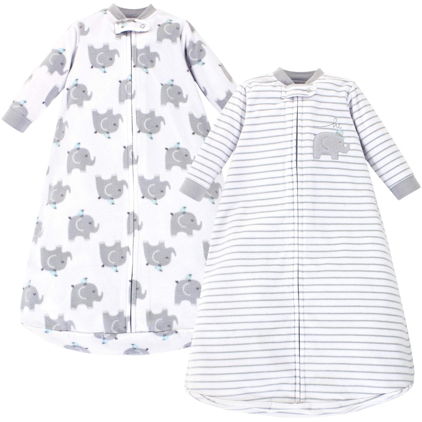Hudson Baby Unisex Baby Long-Sleeve Fleece Sleeping Bag, Elephants, 0-9 Months