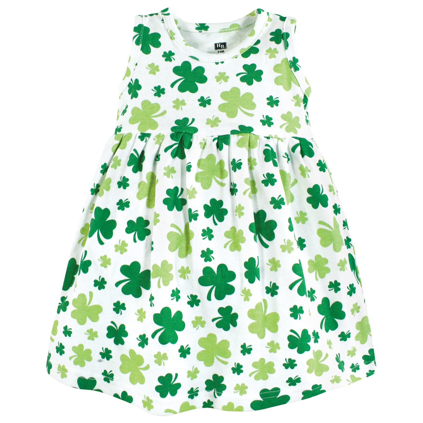 Hudson Baby Baby Girls Hudson Infant Girl Cotton And Cardigan Set, Shamrocks, 3-6 Months Casual Dress, Shamrocks, Months Us