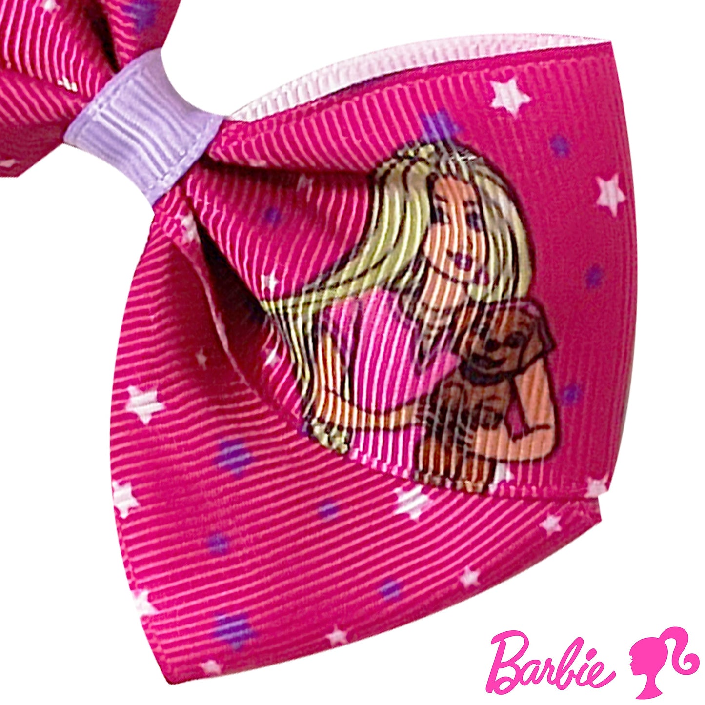 Luv Her Barbie Kids Bows - Hair Accessories Gift Set - Princess Hair Bows - 7 Pcs 4 Inch Bundle - Hair Bows For Girls - Barbie H