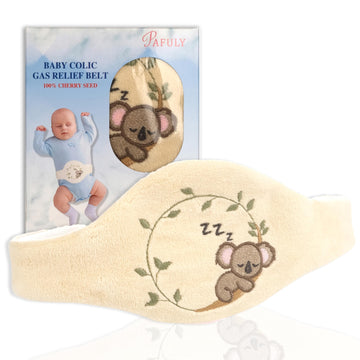 Baby Colic Gas And Upset Stomach Relief For Newborns-100% Cherry Seed-Heated Tummy Wrap-Colic Baby Swaddling Belt For Natural Re