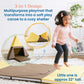 Ecr4Kids Softzone Camp, Canoe And Tumble Too, Folding Playmat, Chocolate/Yellow