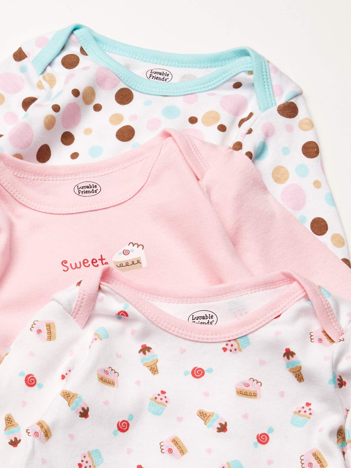Luvable Friends Unisex Baby Cotton Gowns, Pink Dessert, Preemie-Newborn