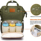 Limhoo Diaper Bag Backpack For Men Dad, Waterproof Large Canvas Camo Nappy Bags, Baby Care Bag (Army Green)