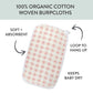 Honestbaby Organic Cotton Multi-Layer Burp Cloths Multipack, 4-Pack Peach Skin Painted Buffalo Check, One Size