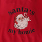 Toddler Baby Christmas Outfit Girl Boy Crewneck Sweatshirt Letter Print Long Sleeve Sweater Shirt Fall Clothes (Santa'S My Homie