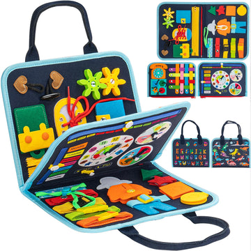 CXDCYN Busy Board Montessori Toys for Toddlers - Airplane Activities Sensory Toys for Kids,Educational Sensory Board for Fine Ba