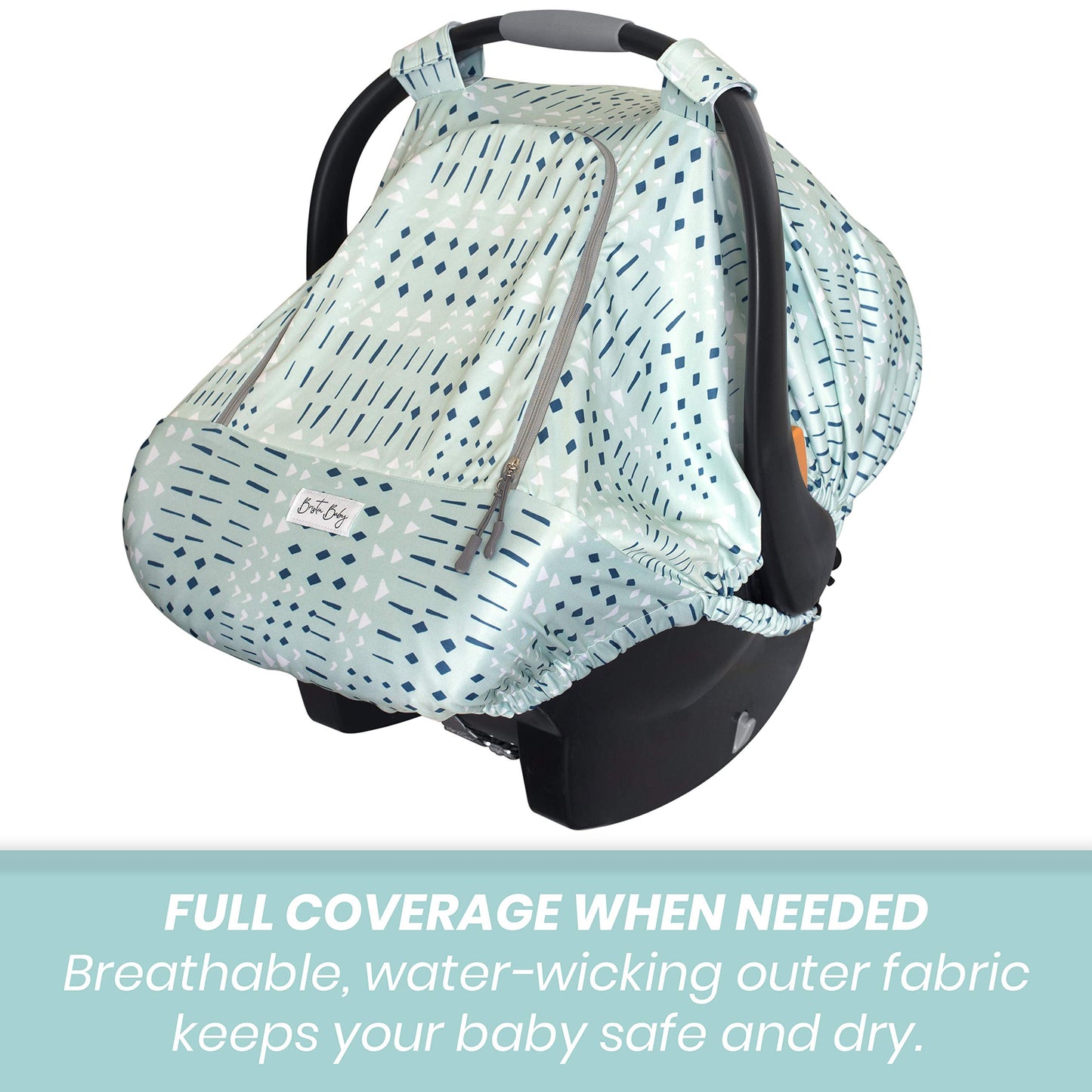 Bristin Baby Car Seat Canopy Stroller Covers for Infant Boy and Girl Babies Stretchy and Kick Proof with Net Multi Use Soft and
