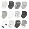 Hudson Baby Unisex Baby Cotton Rich Newborn And Terry Socks, Modern Elephant, 6-12 Months