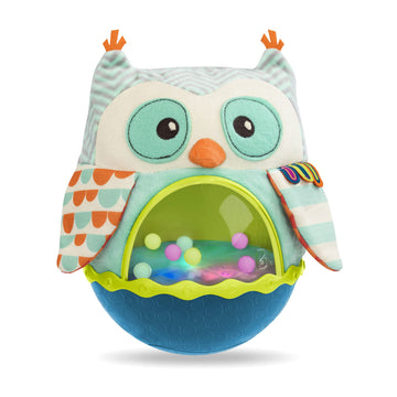 B. toys- B. baby- Owl Be Back- Baby Toy- Crawling- Tummy Time- Sensory & Musical Toy for Babies- Wobbling Toy with Colorful Ball