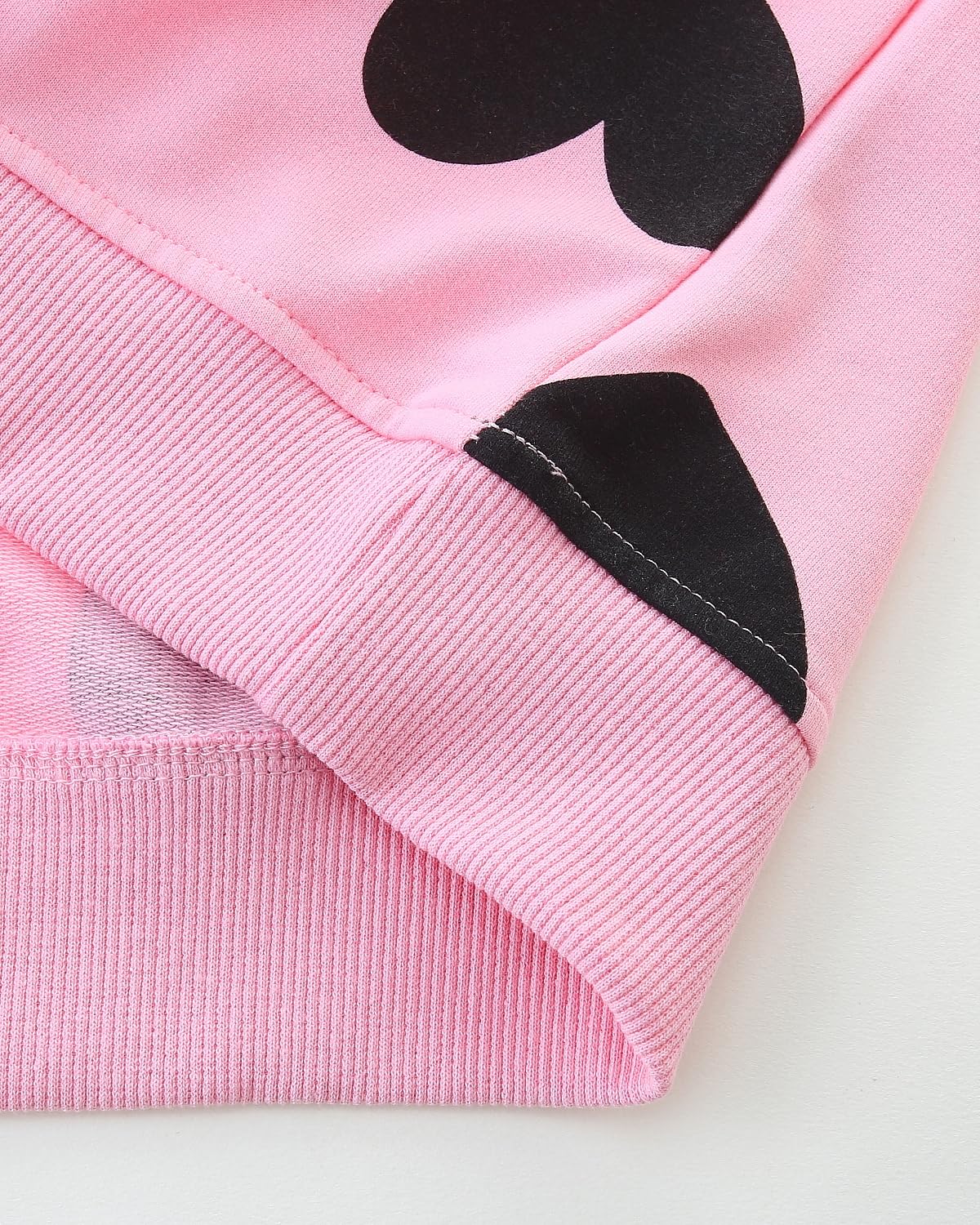Mrocioa Love Heart Prints Shirt Toddler Girls Sweatshirt Kids Valentine'S Day Heart Shirt Long Sleeve Vday Pink Tops For 5T