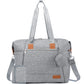 Lovevook Diaper Bag Tote, Large Baby Tote Bag, Travel Diaper Tote For Mom And Dad With Changing Pad And First Aid Bag, Light Gre