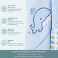 Spasilk Bath Hooded Towels & Washcloths Set For Babies, 2 Hooded Terry Bath Towels & 2 Washcloths, Blue Whale