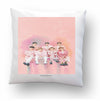 CRAFT MANIACS BTS Boys Pastel Pink Watercolor Art 16*16 INCHES Pillow with Filler | Merch for KPOP Lovers