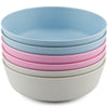 Bamboo Bowls - Set Of 6-18 Oz Bamboo Dishes For Kids & Adults - Dishwasher Safe Eco Friendly Baby Bowls For Self Feeding, Toddle