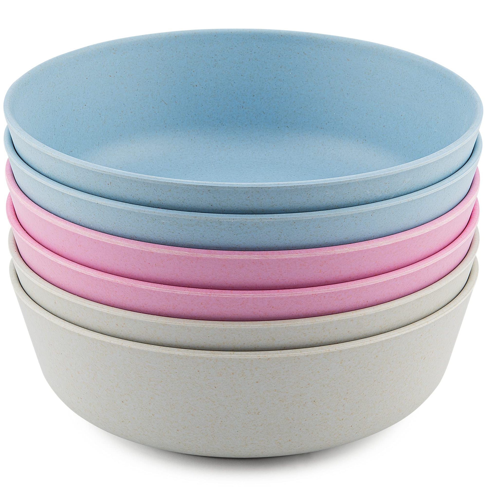 Bamboo Bowls - Set Of 6-18 Oz Bamboo Dishes For Kids & Adults - Dishwasher Safe Eco Friendly Baby Bowls For Self Feeding, Toddle