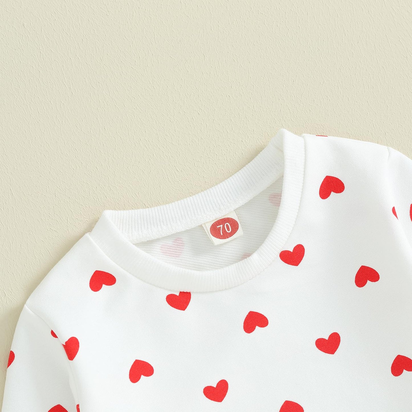 Ayalinggo Toddler Baby Girl Valentines Outfit Love Heart Shirt Long Sleeve Sweatshirt Casual Pants Valentines Day Clothes (White