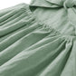 Dutebare Toddler Girls Dress Cotton Linen Ruffle Halter Sleeveless Kids Casual Summer Beach Party Dresses Green 130
