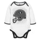 Gerber Nfl Oakland Raiders 3 Pack Bodysuit Footed Pant And Cap Registry Gift Set For Unisex Babies, Black/White Oakland Raiders,