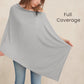 Konssy Knit Nursing Cover For Breastfeeding, 360 Full Privacy Breathable Breastfeeding Cover, Multi-Use Carseat Canopy(Grey)