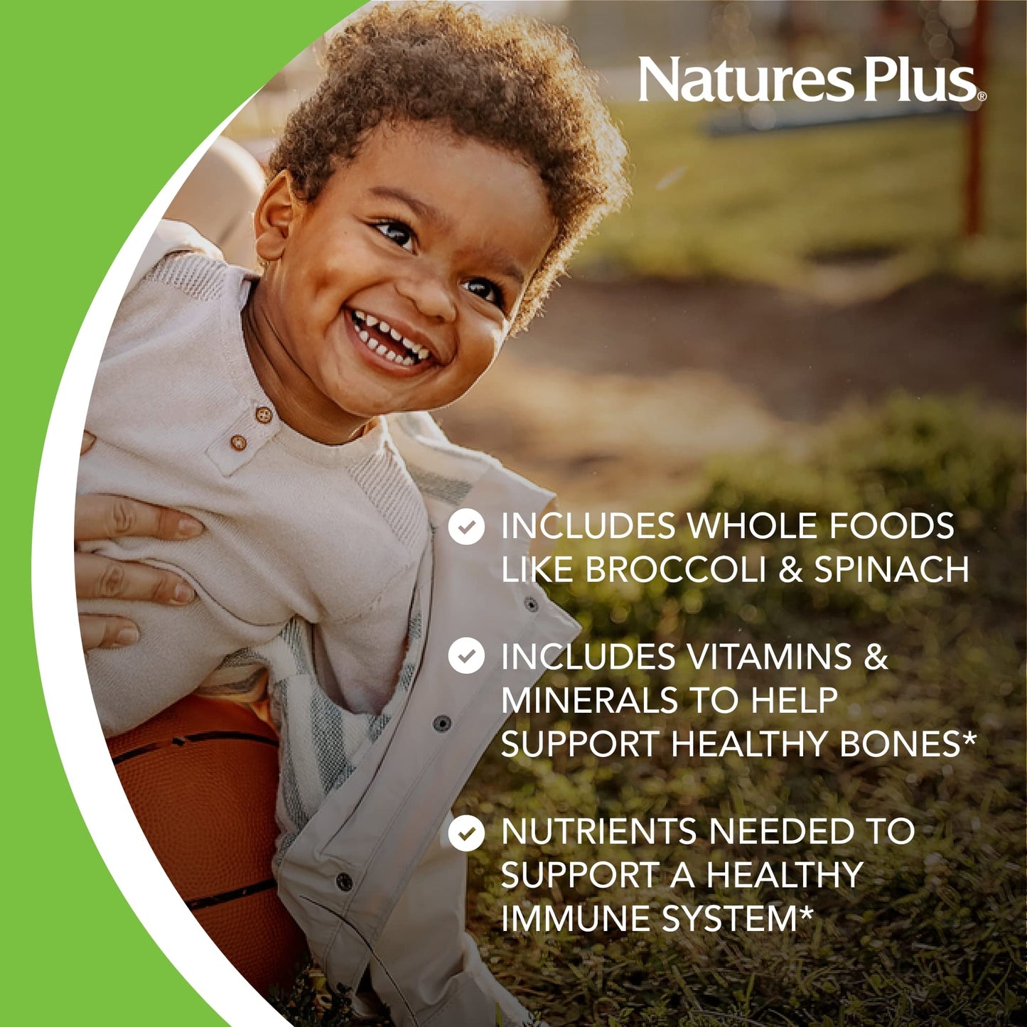 Natures Plus Animal Parade Children'S Chewable Multivitamin - Grape Flavor - 180 Animal-Shaped Tablets, Pack Of 2 - Promotes Hea