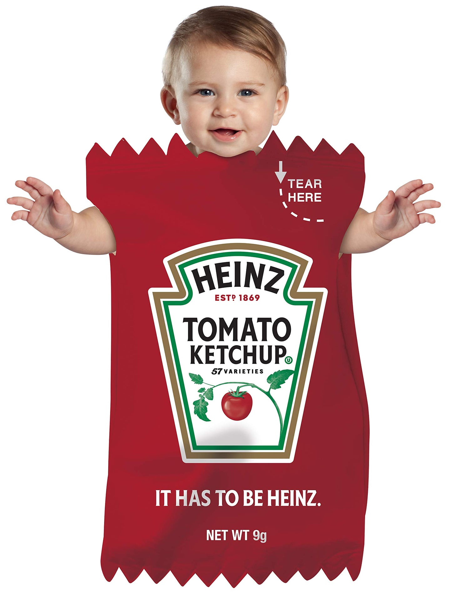 Rasta Imposta Gc4870 Heinz Ketchup Packet Bunting Infant Costume - Size 3-9 Months