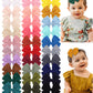 Jollybows 30Pcs Baby Girls Hair Bows Headband Nylon Hair Band Elastic Hair Accessories For Kids Infants Toddlers