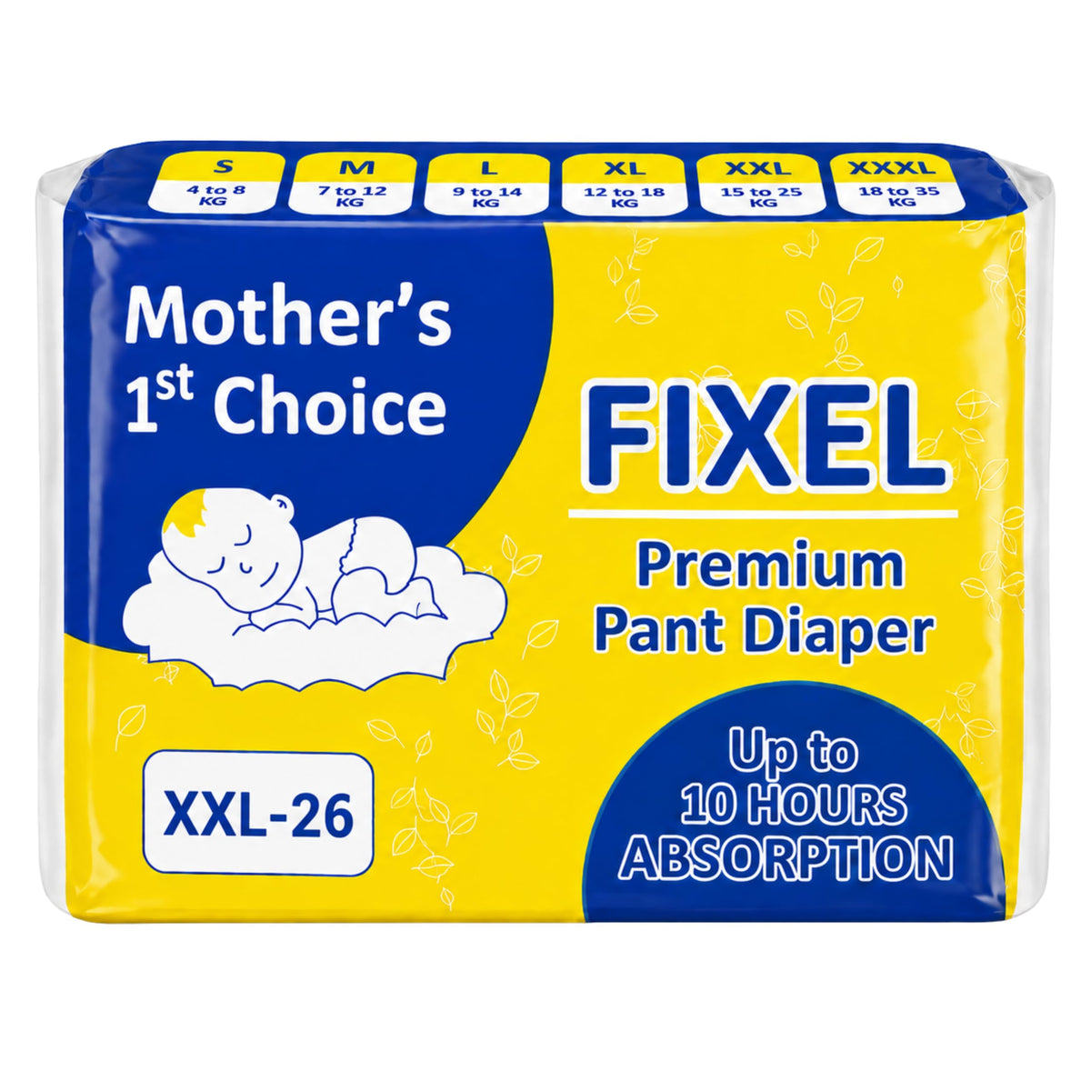 Fixel Baby Diapers Pants Double Xl Xxl Size Pack Of 1 (26 Pieces)